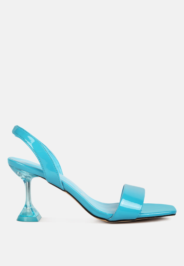 Clear Spool Heel Sandals - Tigbul's Variety Fashion Shop