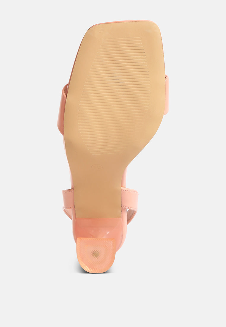 Clear Spool Heel Sandals - Tigbul's Variety Fashion Shop