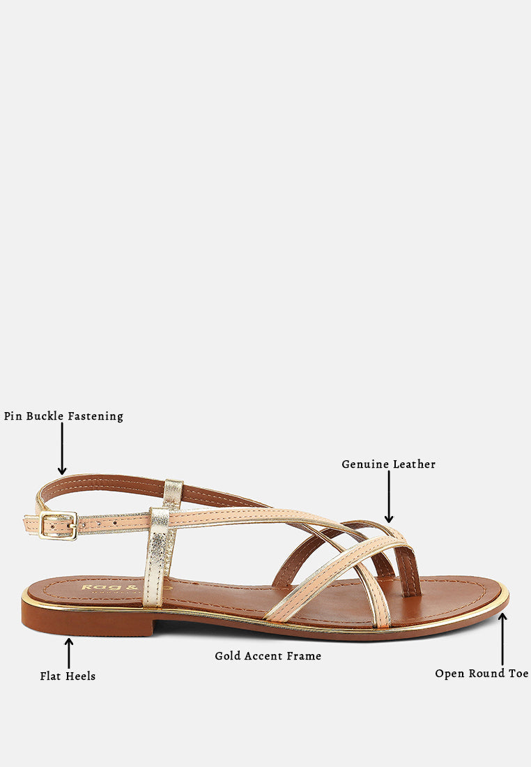 Pheobe Strappy Flat Sandals - Tigbul's Variety Fashion Shop