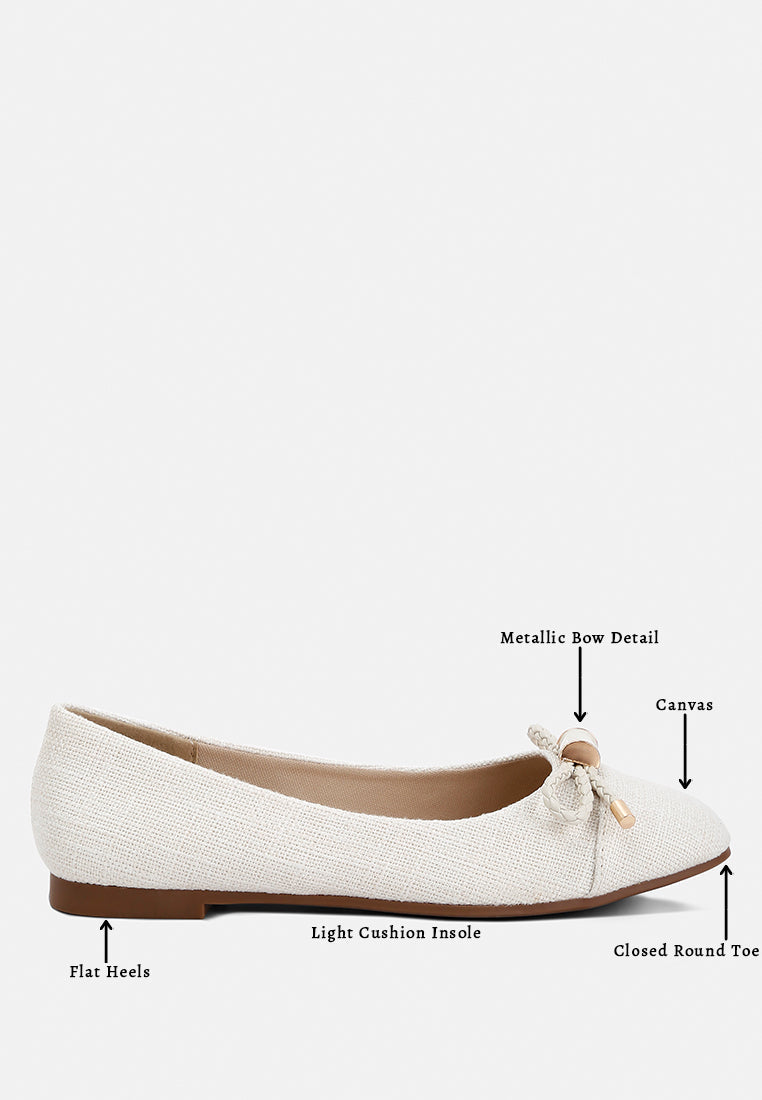 Moi Metallic Embellished Flat Ballerinas - Tigbul's Variety Fashion Shop