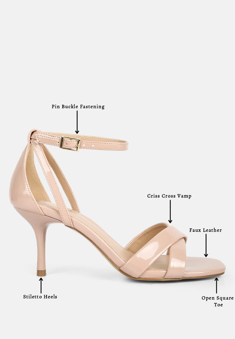 Oraiku Faux Suede Cross Strap Heels - Tigbul's Variety Fashion Shop