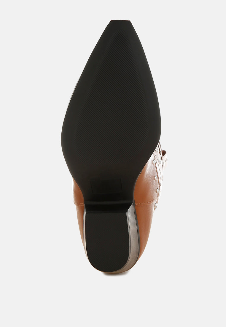 Dockery Studs Embellished Cowboy Boots