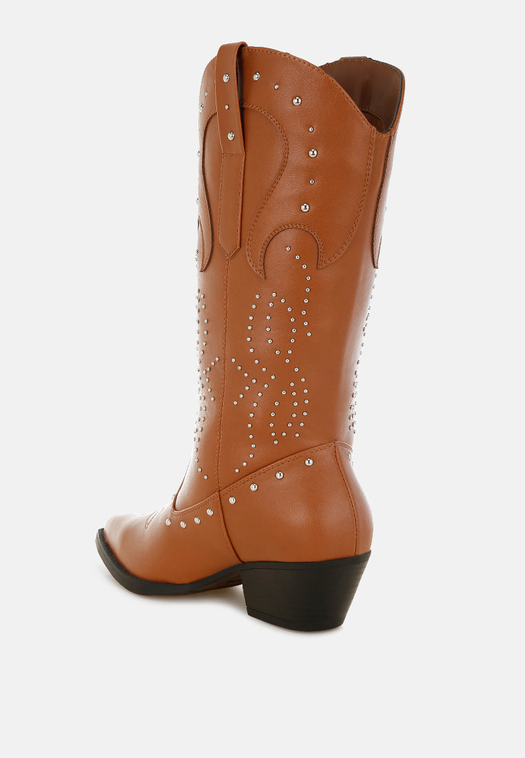 Dockery Studs Embellished Cowboy Boots