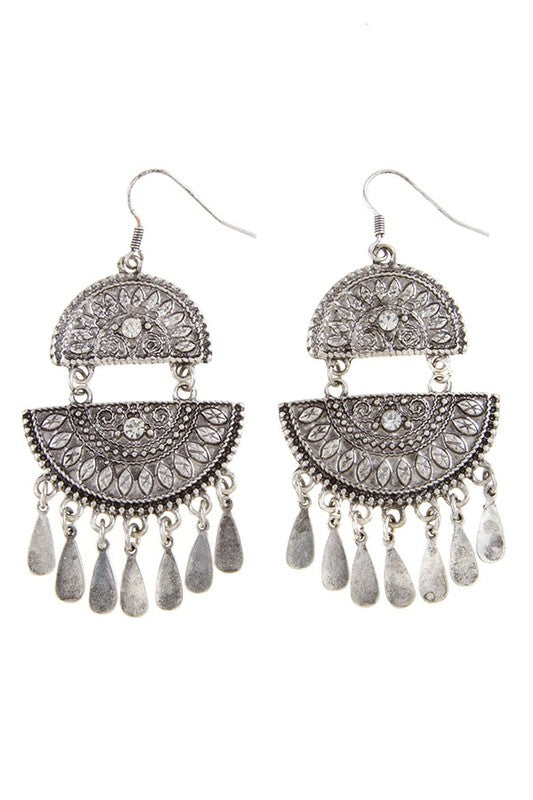VINTAGE TRIBAL DANGLE EARRINGS - Tigbul's Variety Fashion Shop