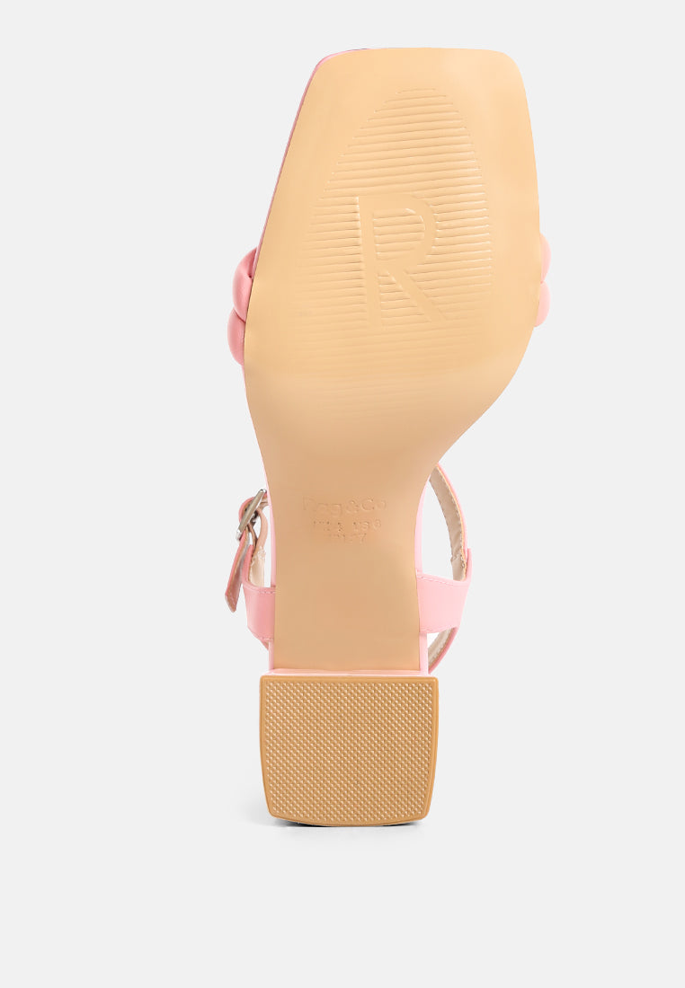 Edyta Ankle Strap Block Heel Sandals