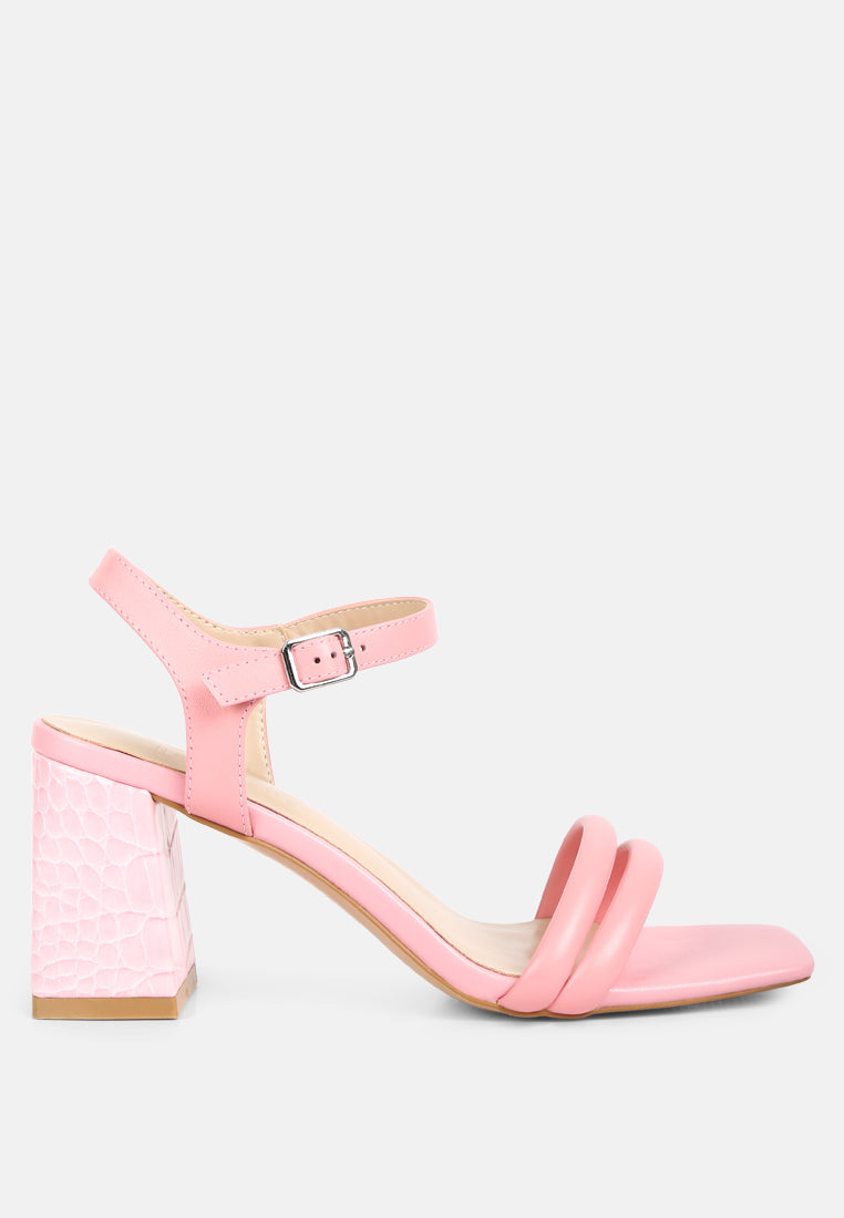 Edyta Ankle Strap Block Heel Sandals - Tigbul's Variety Fashion Shop