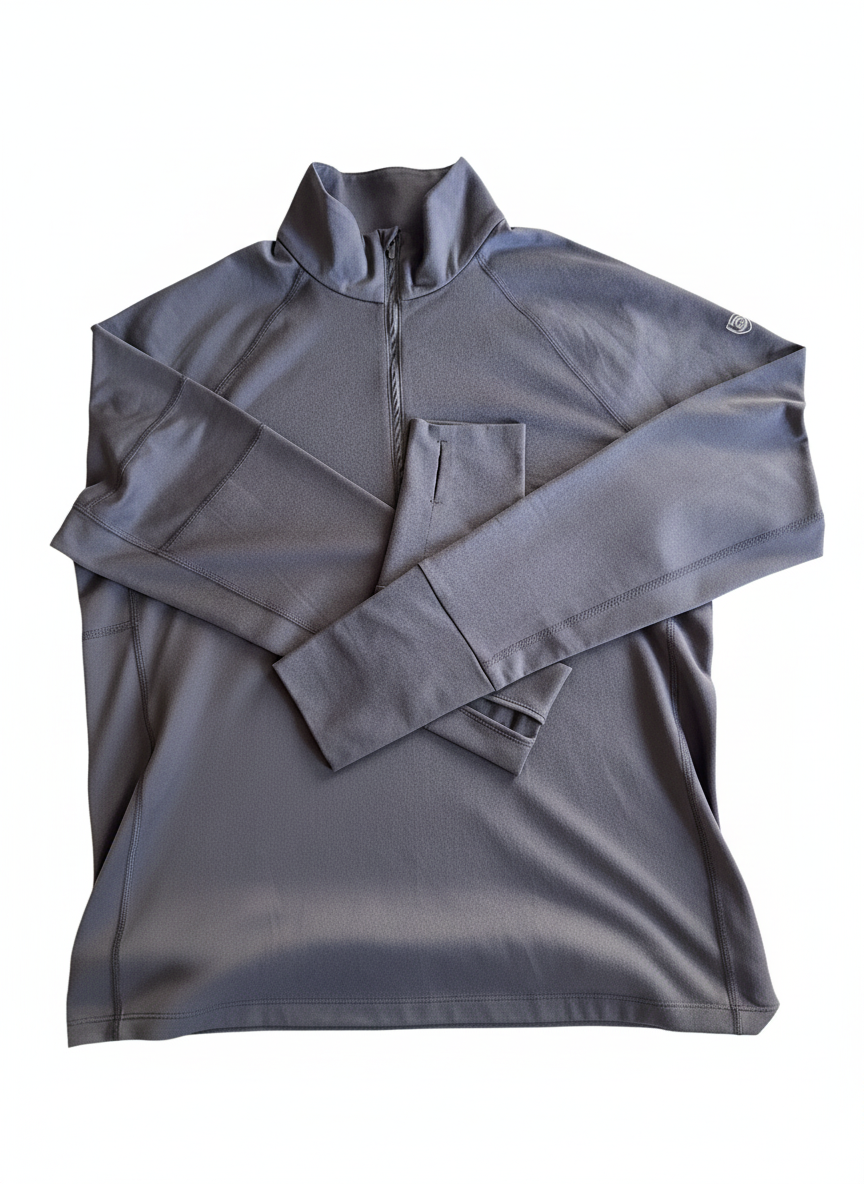 Foudy Mid-Weight Long Sleeve ½ Zip Top - Tigbul's Variety Fashion Shop