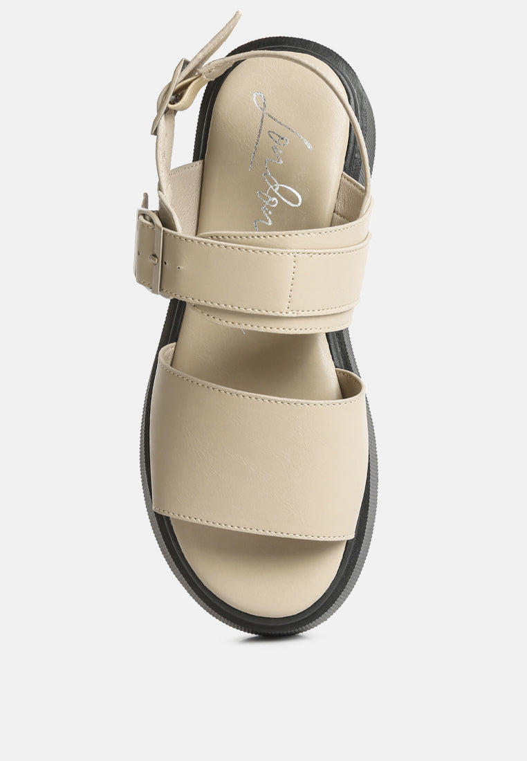 Gladen Pin Buckle Platform Sandals - Tigbul's Variety Fashion Shop
