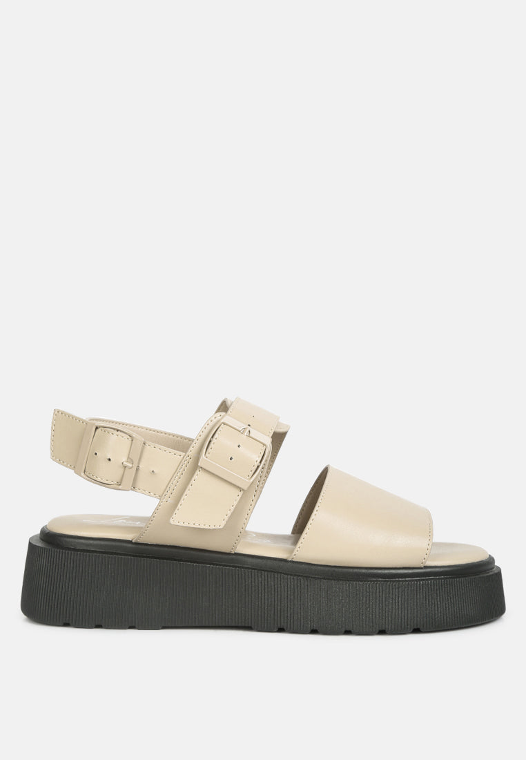 Gladen Pin Buckle Platform Sandals - Tigbul's Variety Fashion Shop