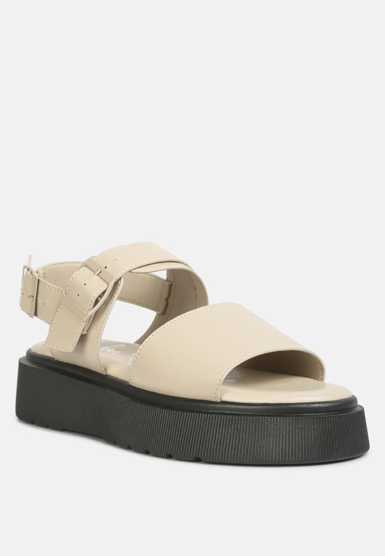 Gladen Pin Buckle Platform Sandals - Tigbul's Variety Fashion Shop