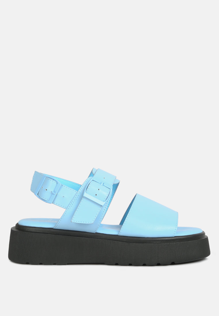 Gladen Pin Buckle Platform Sandals - Tigbul's Variety Fashion Shop