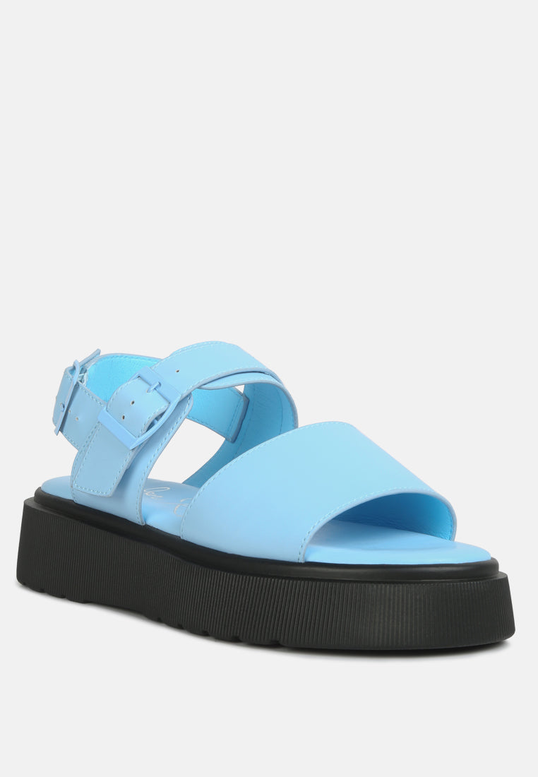 Gladen Pin Buckle Platform Sandals - Tigbul's Variety Fashion Shop