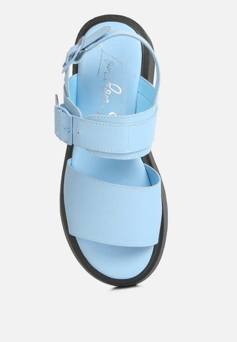 Gladen Pin Buckle Platform Sandals - Tigbul's Variety Fashion Shop