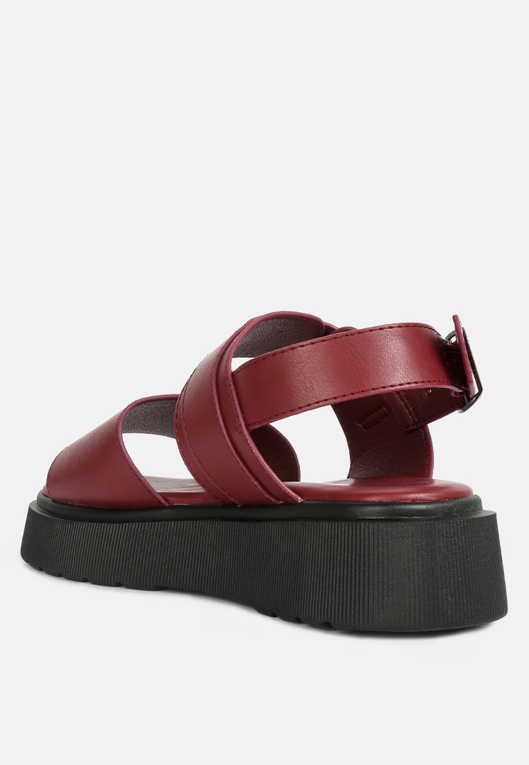 Gladen Pin Buckle Platform Sandals - Tigbul's Variety Fashion Shop