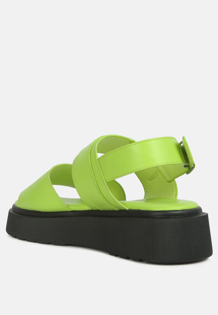 Gladen Pin Buckle Platform Sandals - Tigbul's Variety Fashion Shop