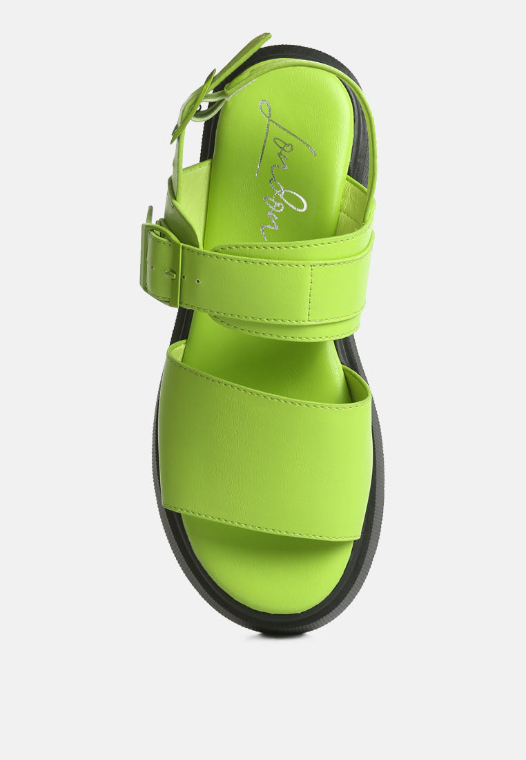Gladen Pin Buckle Platform Sandals - Tigbul's Variety Fashion Shop