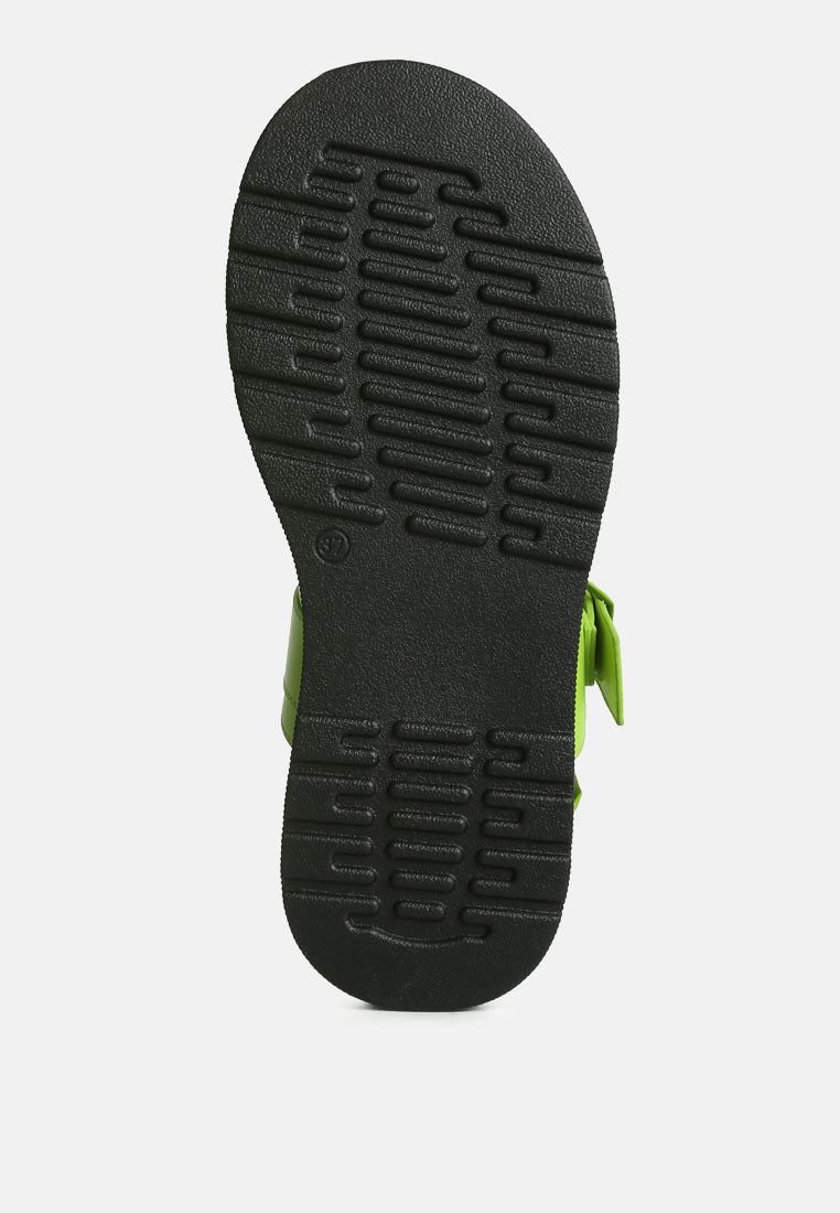 Gladen Pin Buckle Platform Sandals - Tigbul's Variety Fashion Shop