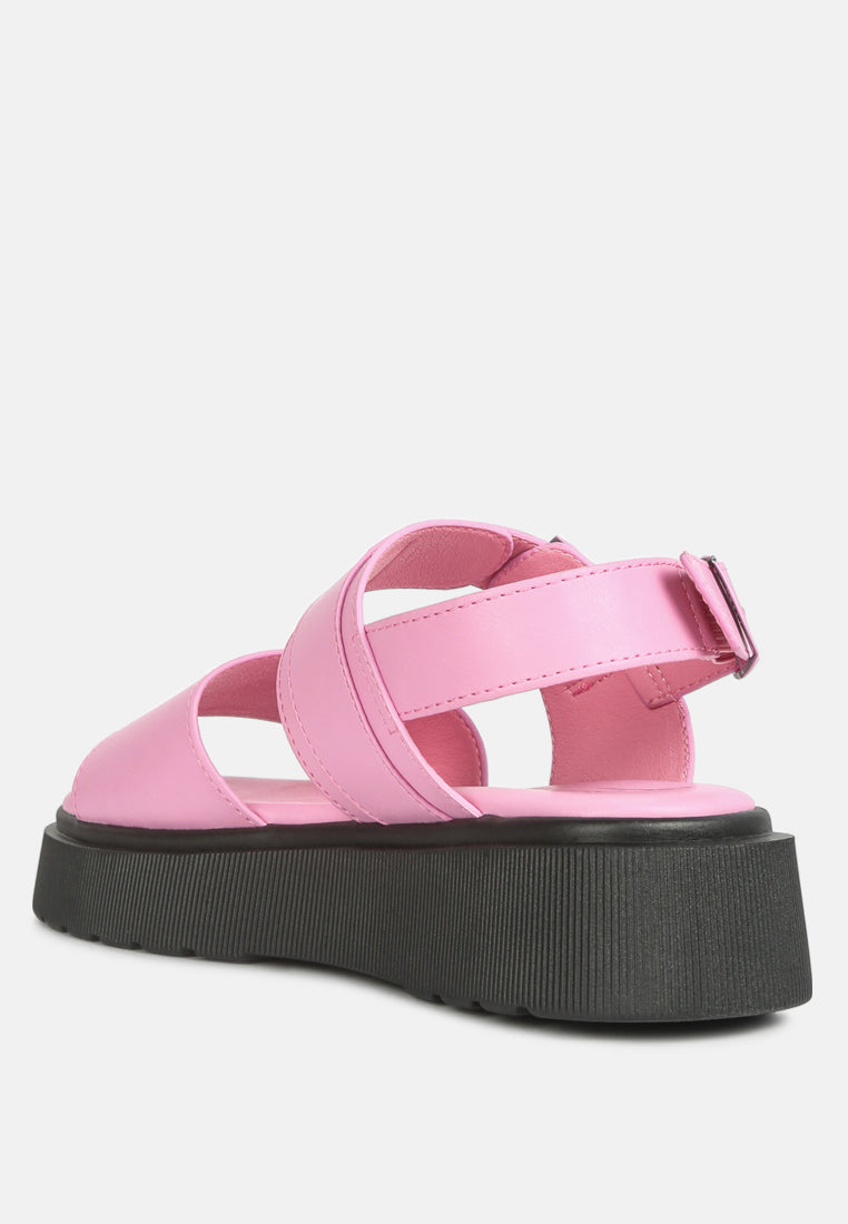 Gladen Pin Buckle Platform Sandals - Tigbul's Variety Fashion Shop