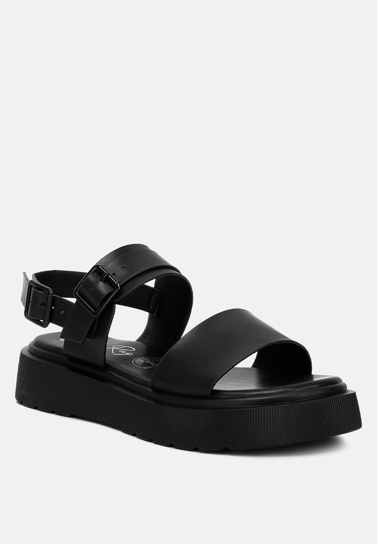 Gladen Pin Buckle Platform Sandals - Tigbul's Variety Fashion Shop