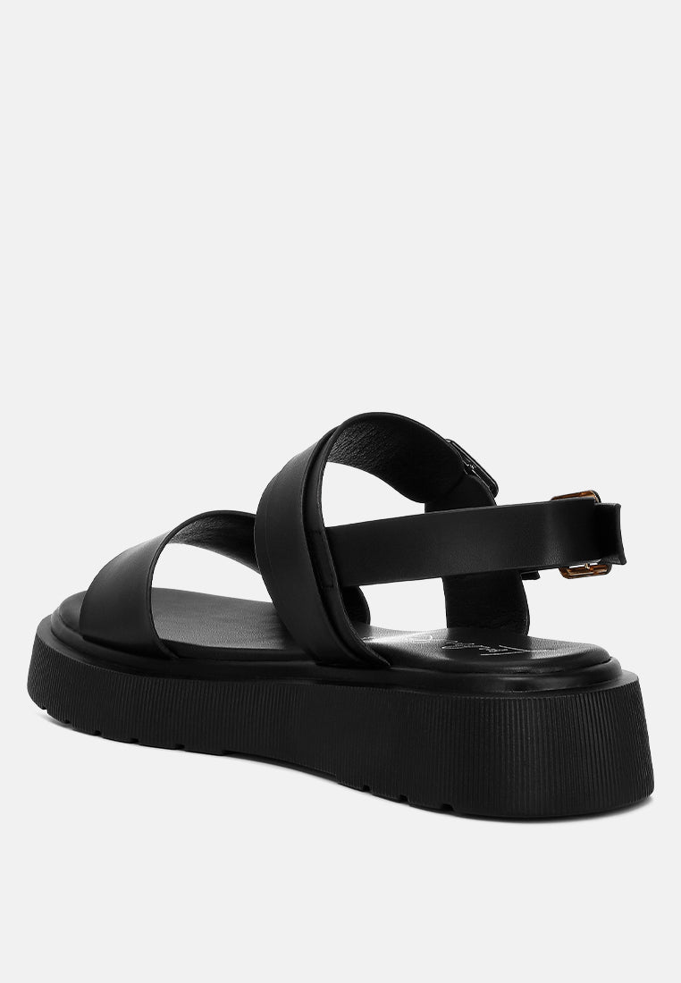 Gladen Pin Buckle Platform Sandals - Tigbul's Variety Fashion Shop