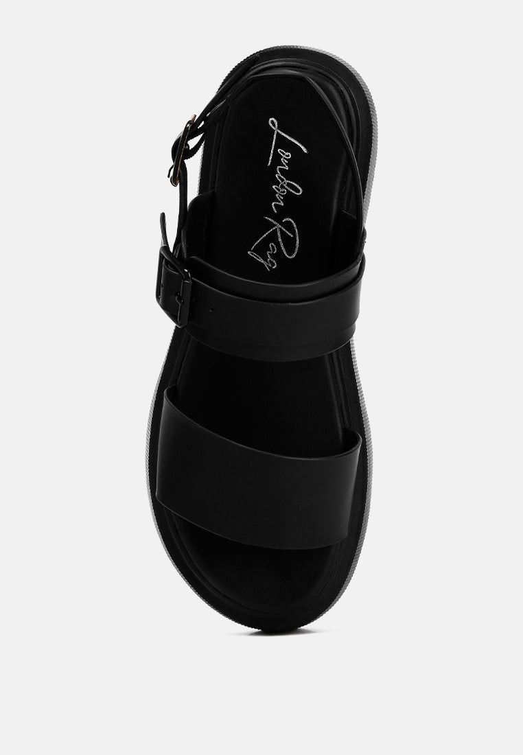 Gladen Pin Buckle Platform Sandals - Tigbul's Variety Fashion Shop