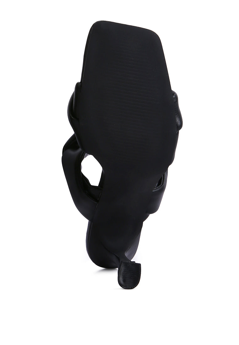 Glam Girl Twisted Strap Spool Heel Sandals - Tigbul's Variety Fashion Shop