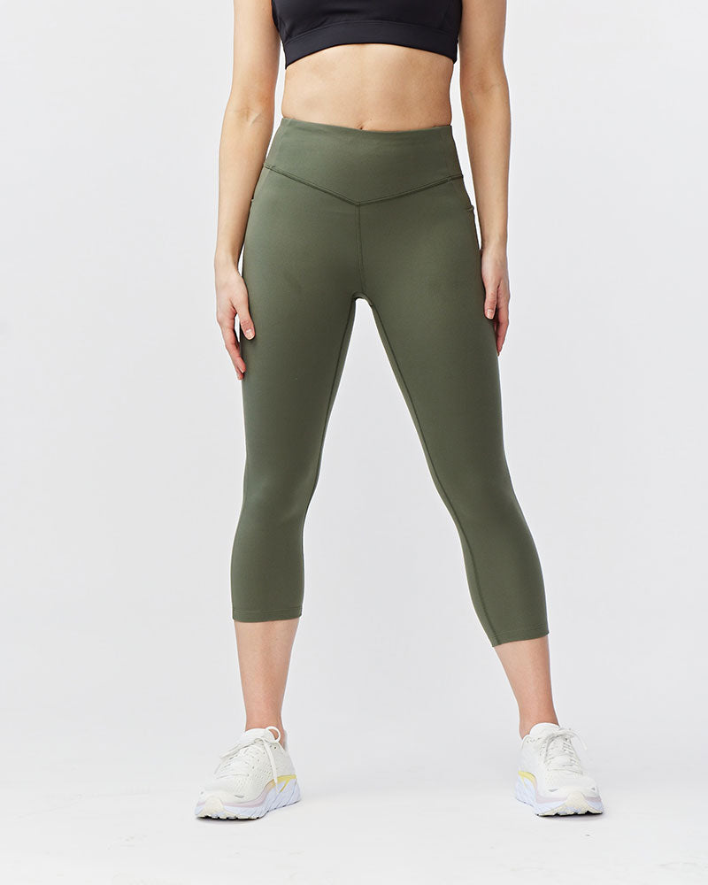 Go Again Women's Cropped Leggings Length 21" - Tigbul's Variety Fashion Shop