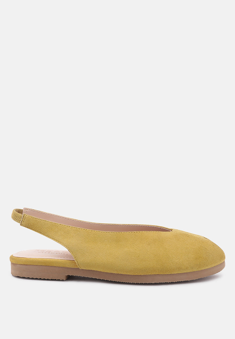 Gretchen Mustard Slingback Flat Sandals - Tigbul's Variety Fashion Shop