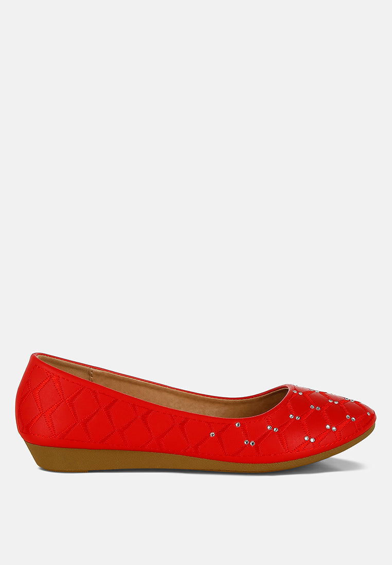 Gia Rhinestone Embellished Women'S Ballerinas - Tigbul's Variety Fashion Shop