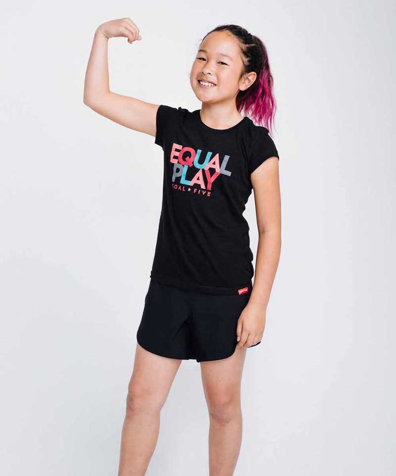 Equal Play Girls' Black T Shirt - Tigbul's Variety Fashion Shop