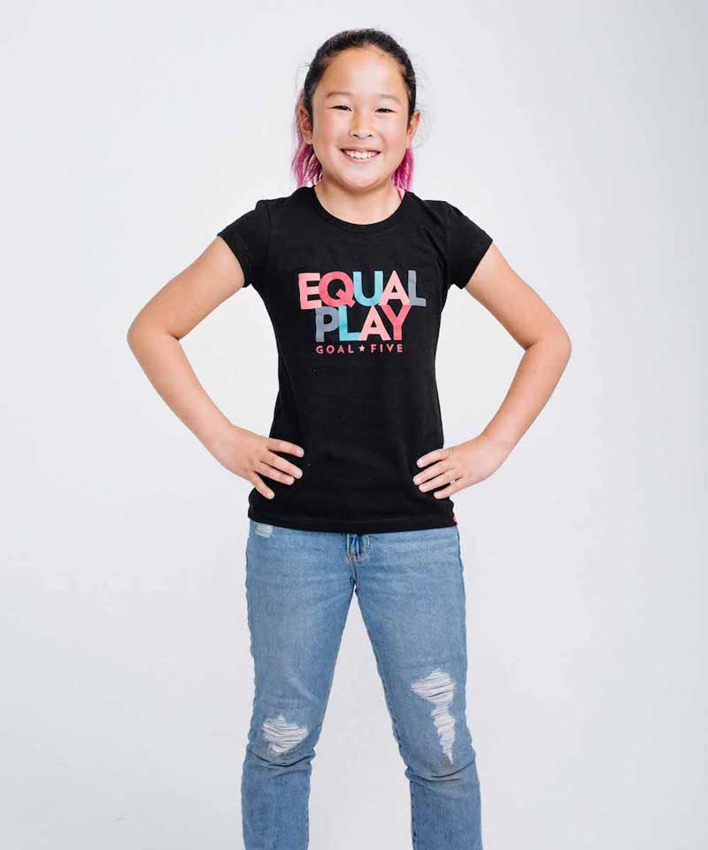 Equal Play Girls' Black T Shirt - Tigbul's Variety Fashion Shop