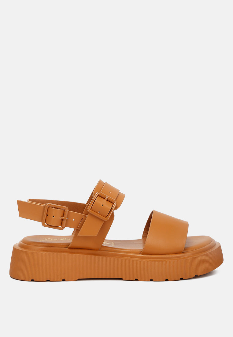 Gladen Pin Buckle Platform Sandals - Tigbul's Variety Fashion Shop