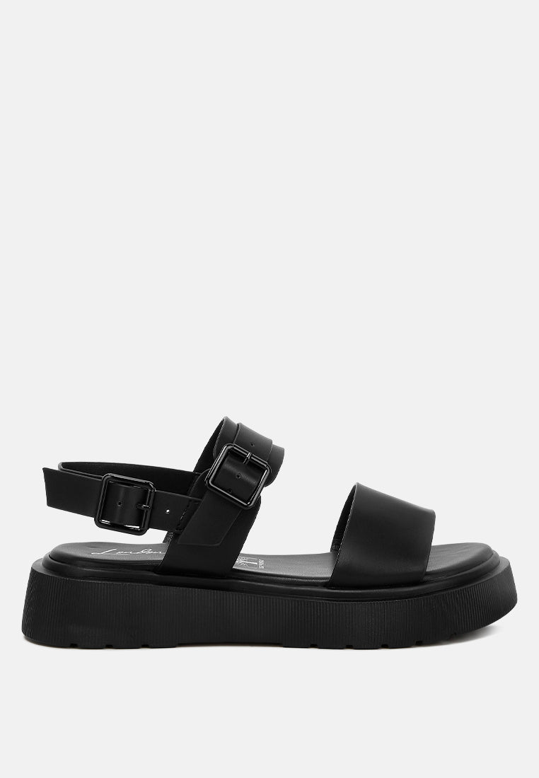 Gladen Pin Buckle Platform Sandals - Tigbul's Variety Fashion Shop
