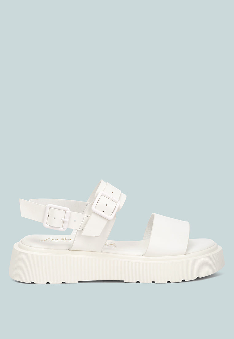 Gladen Pin Buckle Platform Sandals - Tigbul's Variety Fashion Shop
