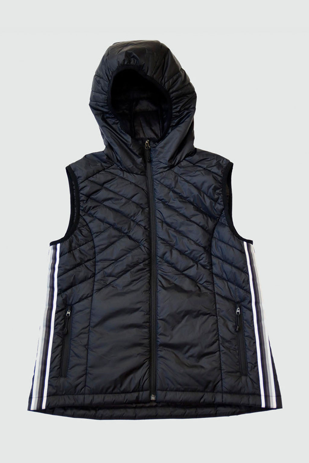 Powerstripe Eco-Friendly Down Hooded Vest - Tigbul's Variety Fashion Shop