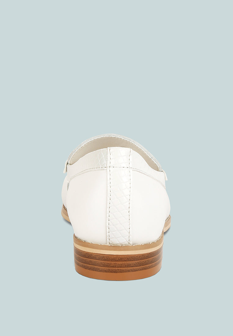 Holda Horsebit Embelished Loafers With Stitch Detail - Tigbul's Variety Fashion Shop