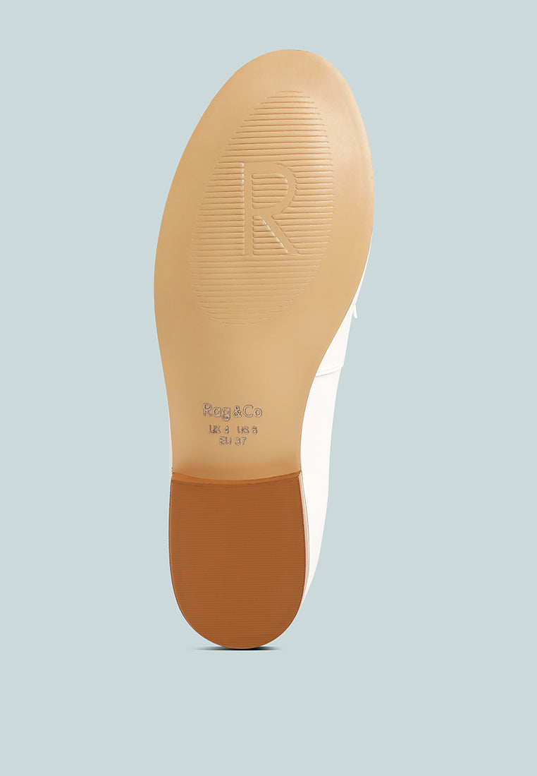Holda Horsebit Embelished Loafers With Stitch Detail - Tigbul's Variety Fashion Shop