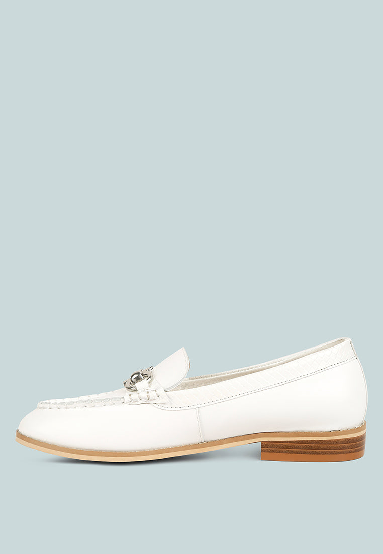 Holda Horsebit Embelished Loafers With Stitch Detail - Tigbul's Variety Fashion Shop