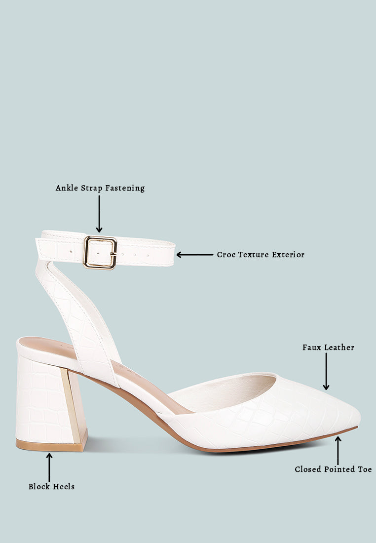 Hyatt Metallic Sling Block Heel Sandals - Tigbul's Variety Fashion Shop