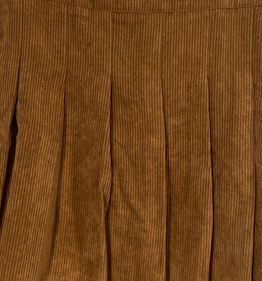A-line Corduroy Pleated Mini Skirt | Tigbul's Variety Fashion