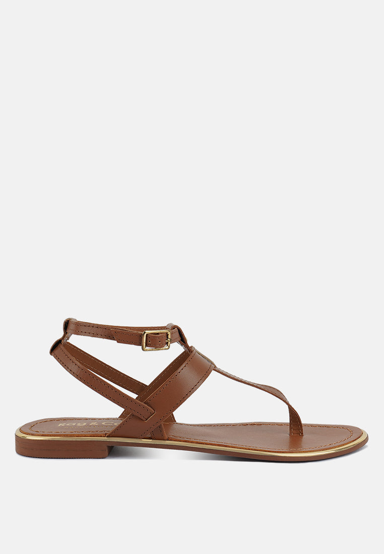Irene Flat Thong Sandals - Tigbul's Variety Fashion Shop