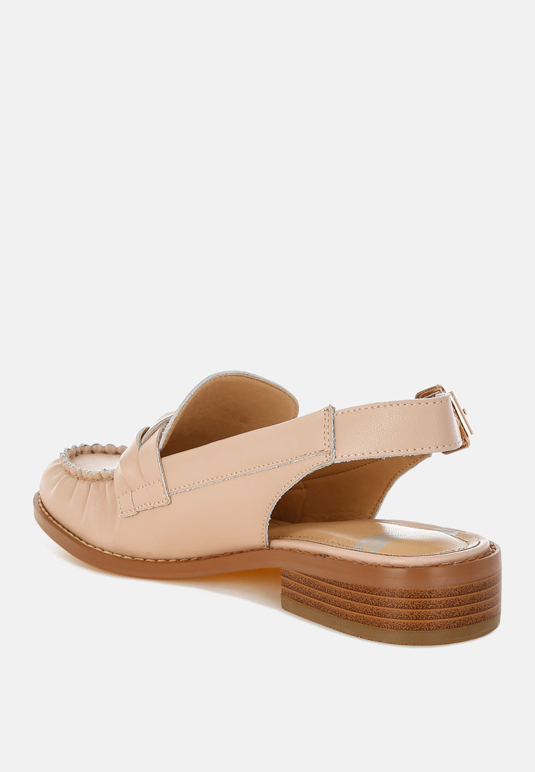 Jemykin Genuine Leather Loafer Sandals - Tigbul's Variety Fashion Shop