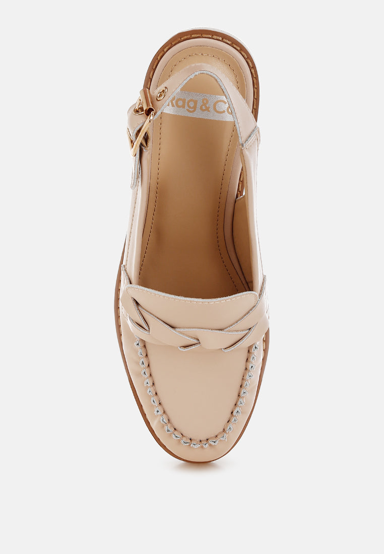 Jemykin Genuine Leather Loafer Sandals - Tigbul's Variety Fashion Shop