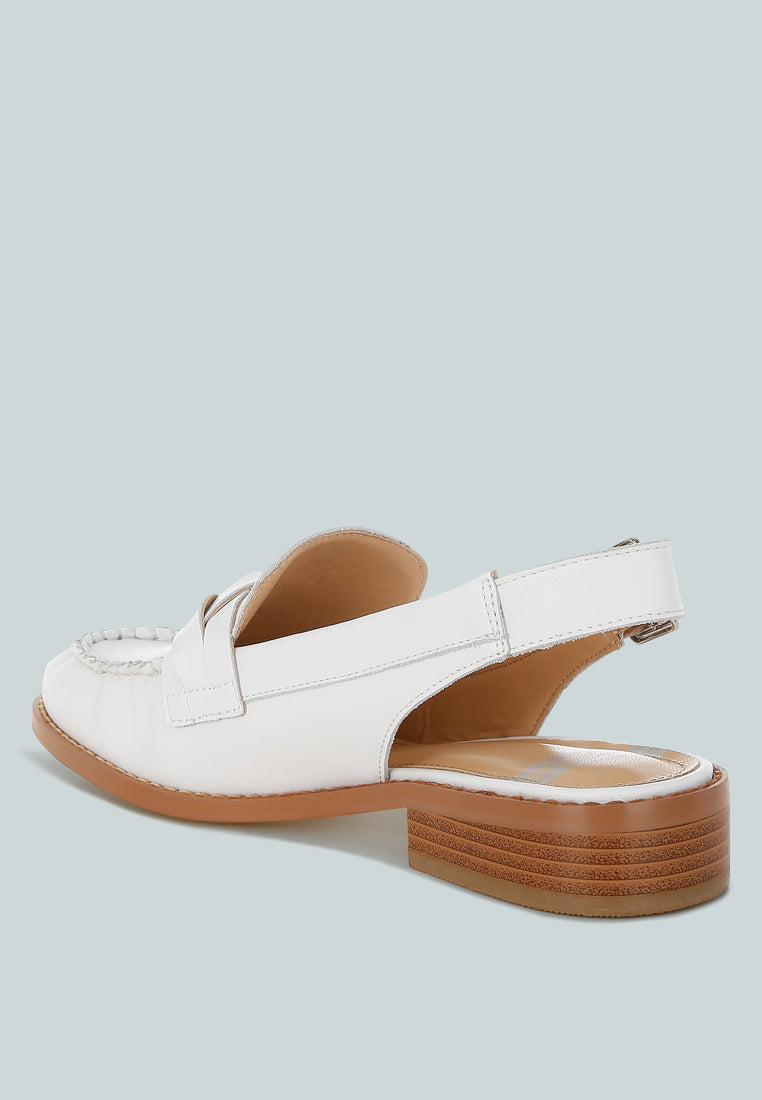 Jemykin Genuine Leather Loafer Sandals - Tigbul's Variety Fashion Shop