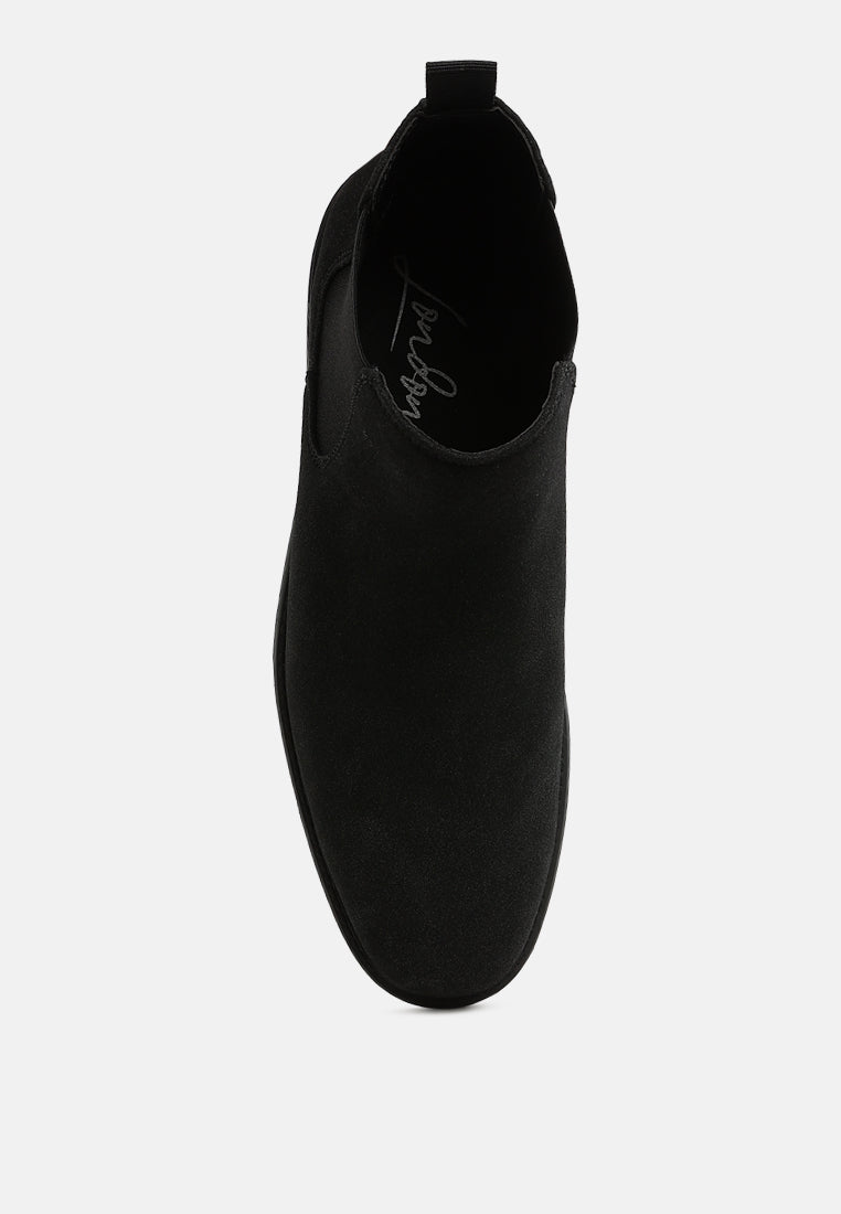 Joham Mens Faux Leather Chelsea Boots