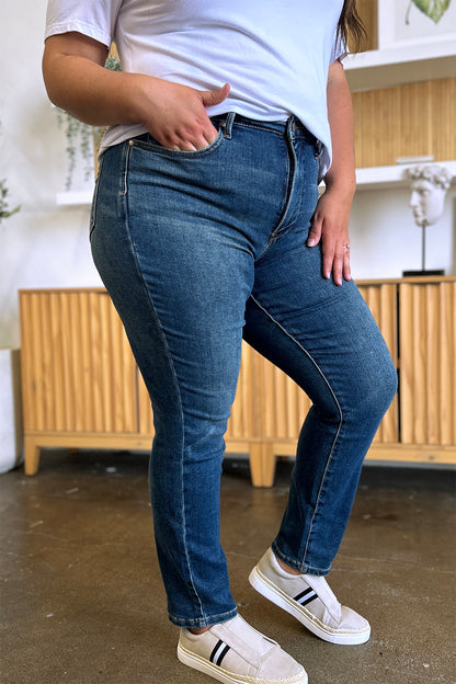 Judy Blue Full Size Tummy Control High Waist Slim Jeans - Tigbul's Variety Fashion Shop