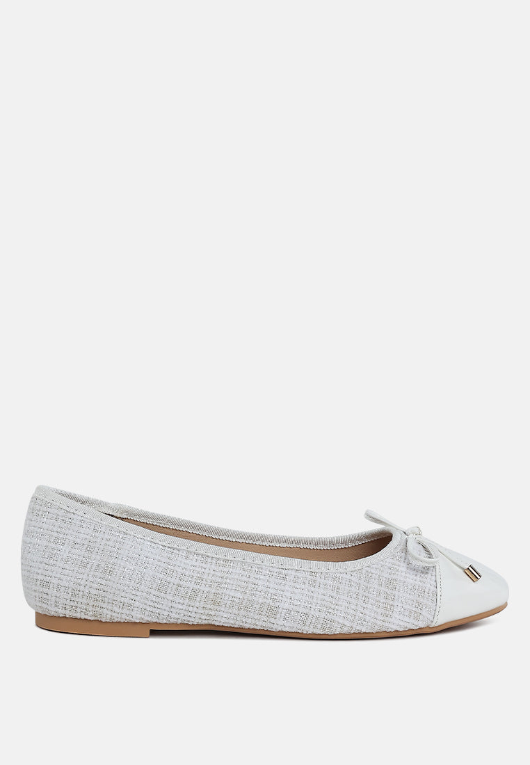 Junpey Plaid Tweed Ballet Flats - Tigbul's Variety Fashion Shop