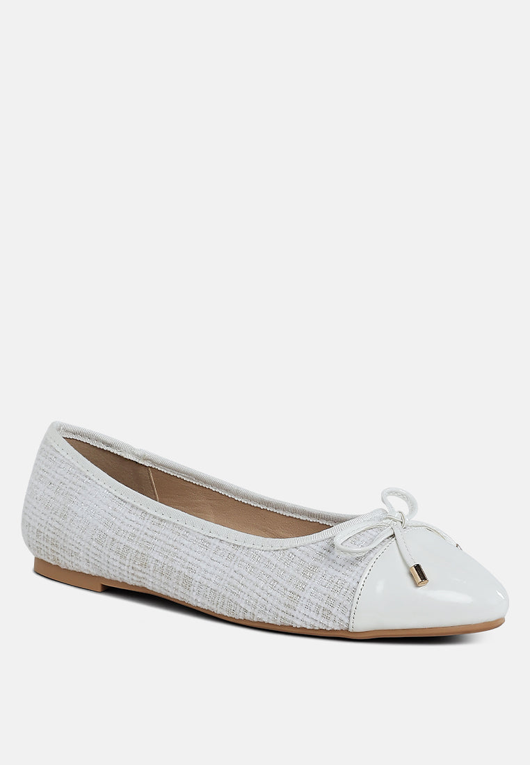 Junpey Plaid Tweed Ballet Flats - Tigbul's Variety Fashion Shop
