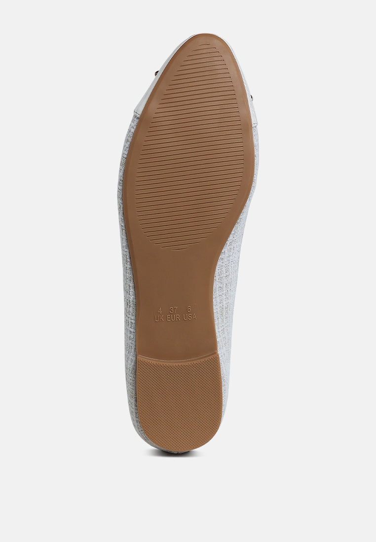Junpey Plaid Tweed Ballet Flats - Tigbul's Variety Fashion Shop