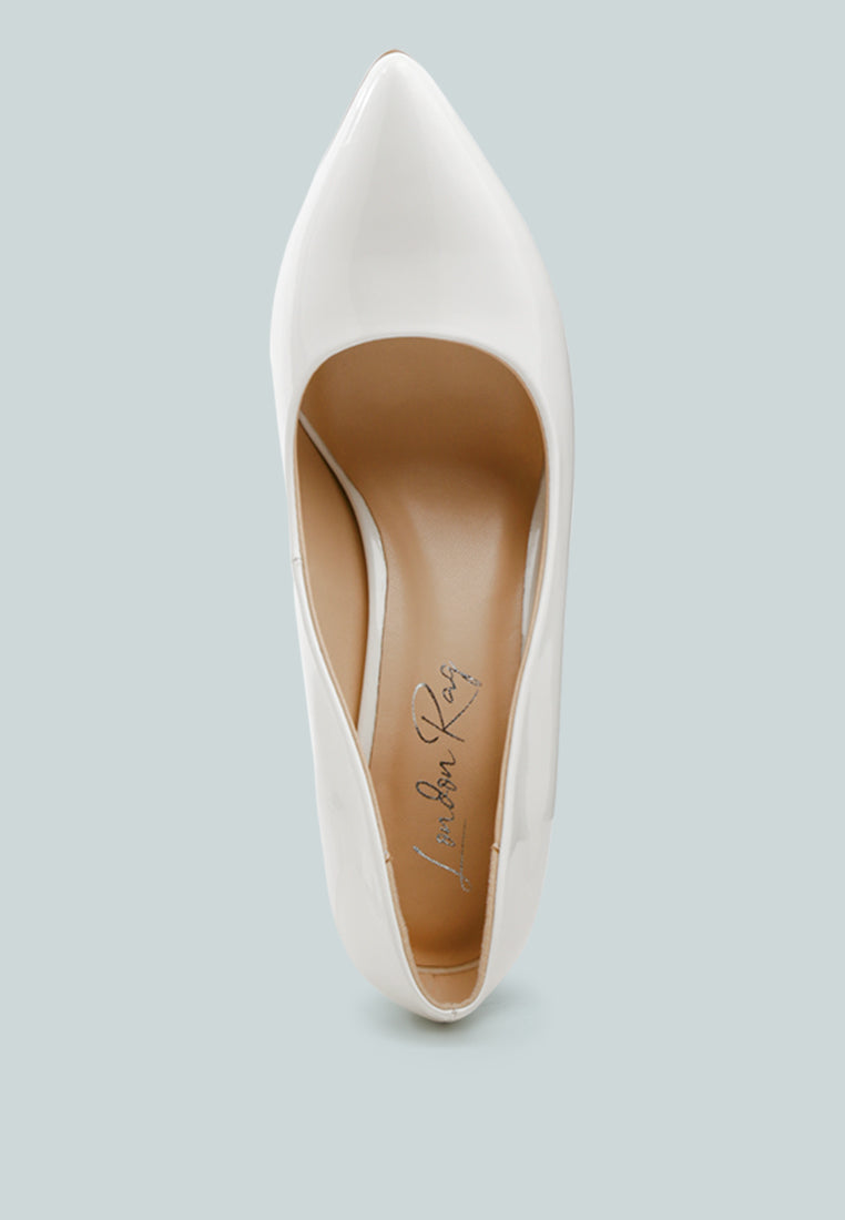 Kamira Patent Block Heeled Pumps - Tigbul's Variety Fashion Shop
